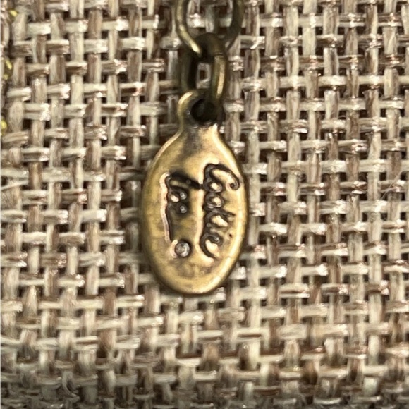 Y2K Era Signed COOKIE LEE Bronze Chain Necklace w Hearts, Faux Gems, Faux Pearls - Picture 5 of 11